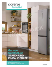 Gorenje Katalog 2022 STAND UND EINBAUGERÄTE